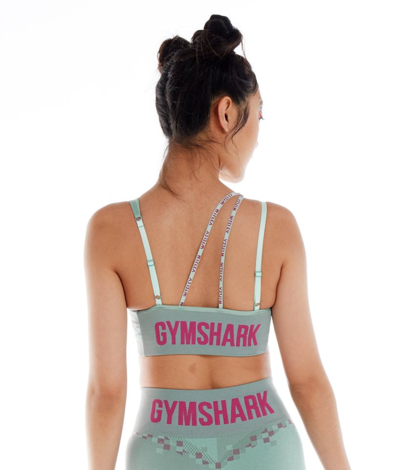 Staniki Sportowe Gymshark Wtflex Cyborg Seamless Damskie Głęboka Zielone | PL 386MLX